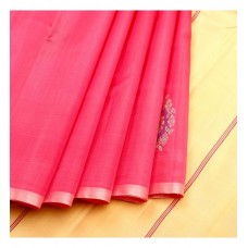Kuberan Kanchipuram Silk Pink White Saree [कुबेरन् काञ्चीपुरं कौशेय पाटलवर्ण श्वेतवर्ण शाटिका]